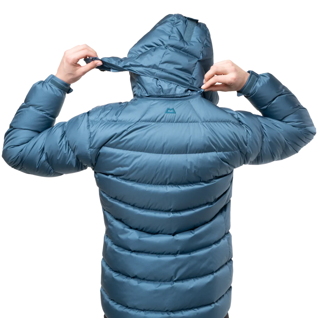 Zipped hand warmer pocket detail on Mountain Equipment Lightline Women's Jacket in Stellar Blue