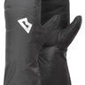 Mountain Equipment Redline Mitt in Obsidian/Black - paired showing DRILITE LOFT 30D outer and goatskin leather palm