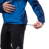 Large YKK WR zip pocket detail on Mountain Equipment Saltoro GORE-TEX Men's Jacket in Atlantic/Admiral