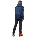 Mountain Equipment Saltoro GORE-TEX Men's Jacket in Dusk/Cosmos - back view showing dropped rear hem and articulated pre-shaped sleeves