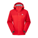 Mountain Equipment Saltoro GORE-TEX Men's Jacket in Imperial Red/Crimson - front view showing dropped rear hem and articulated pre-shaped sleeves