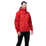 Mountain Equipment Saltoro GORE-TEX Men's Jacket in Imperial Red/Crimson - front view showing next-gen GORE-TEX ePE membrane and Alpine fit construction
