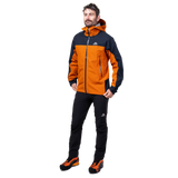 Large YKK WR zip pocket detail on Mountain Equipment Saltoro GORE-TEX Men's Jacket in Rust/Cosmos