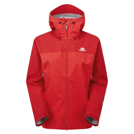 Mountain Equipment Saltoro GORE-TEX Women's Jacket in Imperial Red/Crimson - front view showing next-gen GORE-TEX ePE membrane and Alpine fit construction