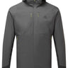 Mountain Equipment Switch Pro Hooded Men's Jacket in Anvil Grey - front view showing 20D RS Nylon outer and Octayarn warp-knit lining