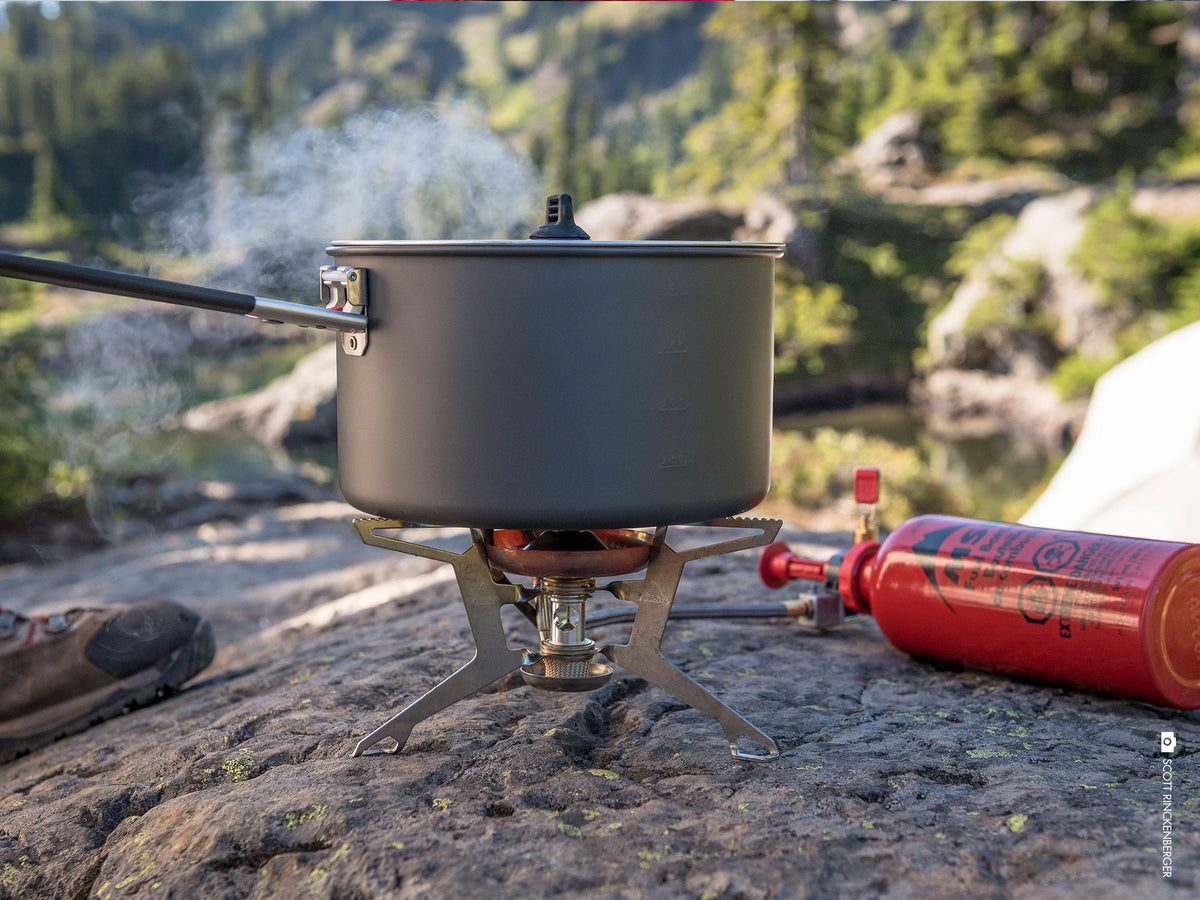 MSR WhisperLite International stove in expedition use