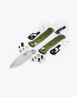 Mini Bugout® Woodland Green Components - Exploded Assembly View | Benchmade Knife Co.