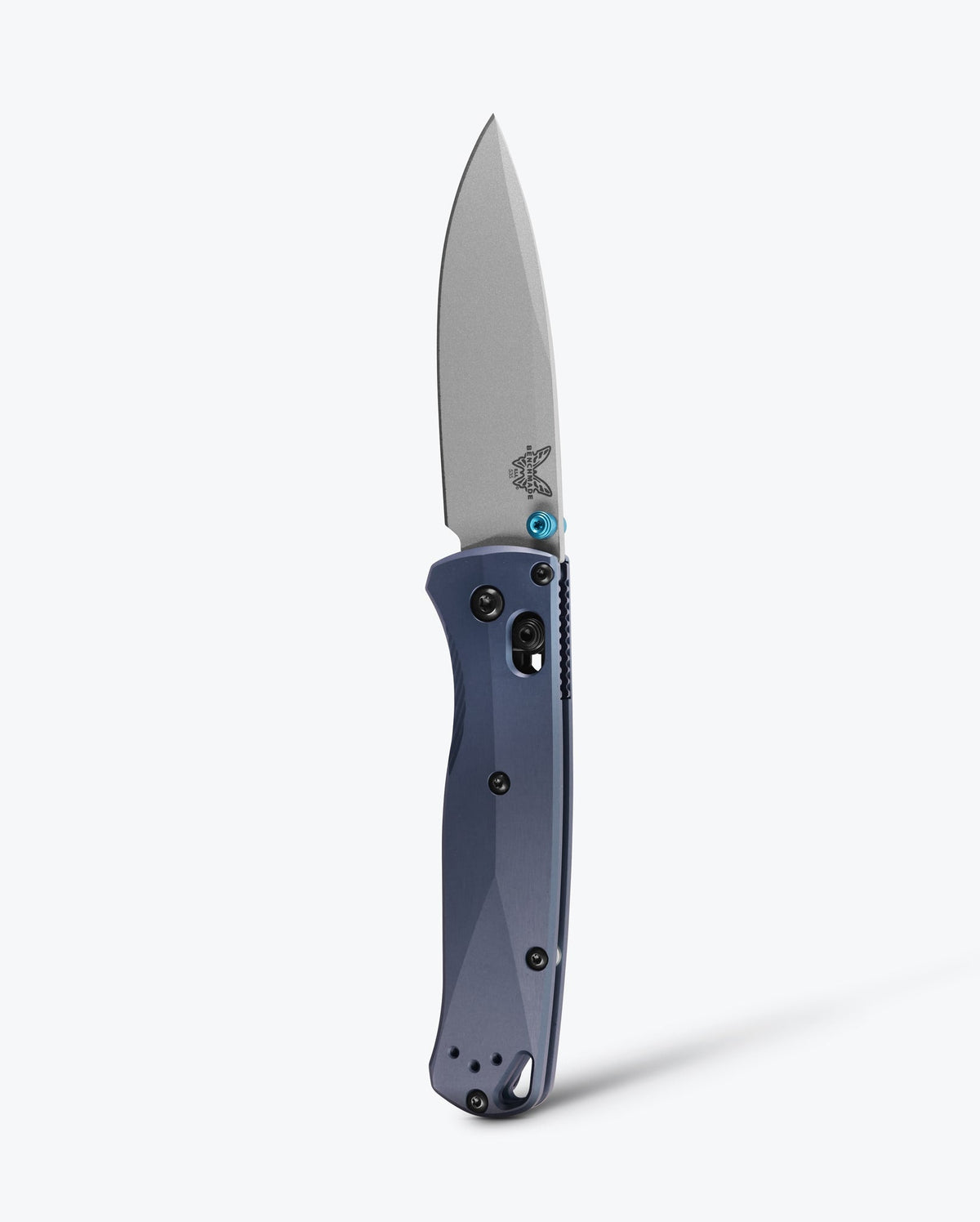 Bugout® Crater Blue Drop-point Knife - Vertical Angle | Benchmade Knife Co.