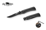 Old Bear Total Black folding knife, large