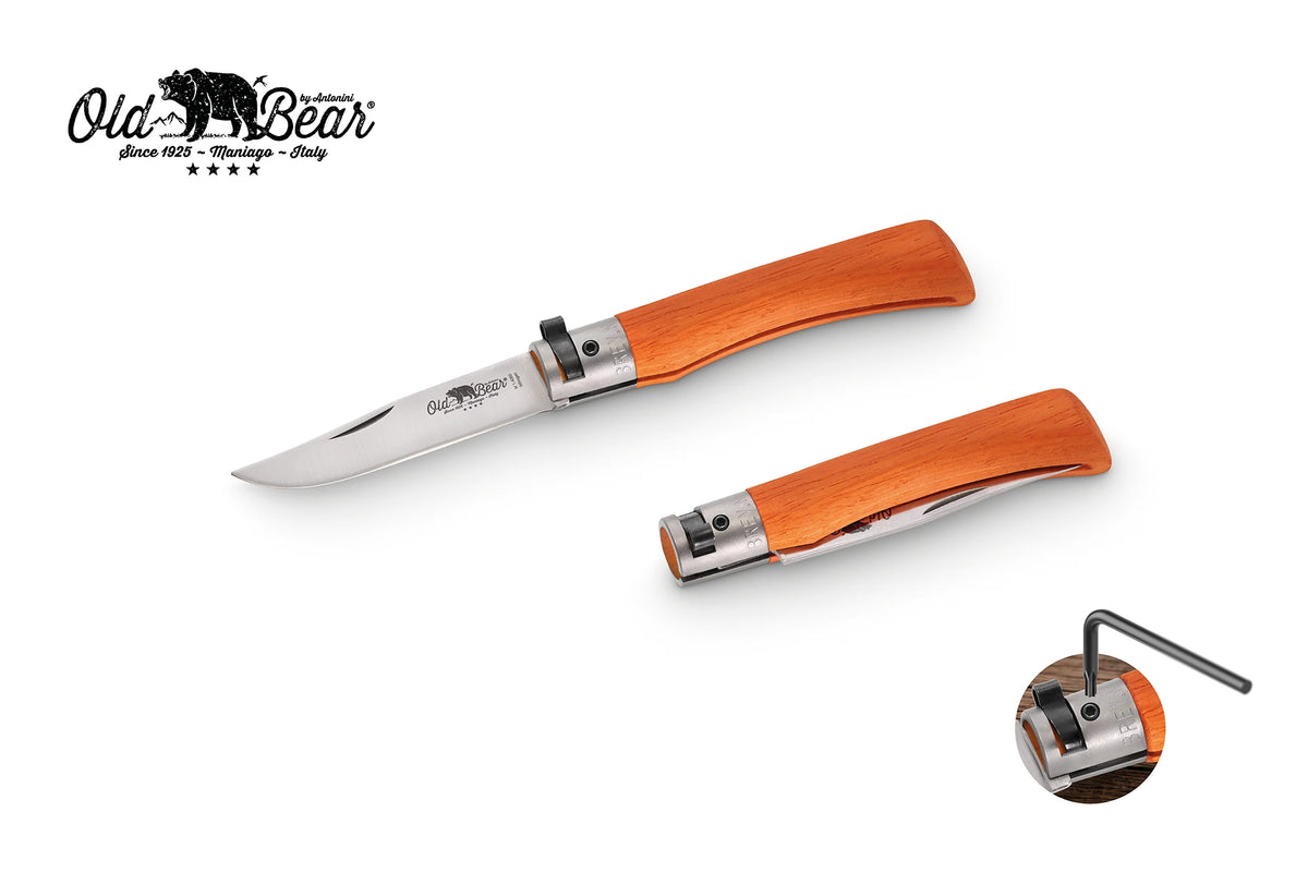 Old Bear Full Colour folding knife in orange