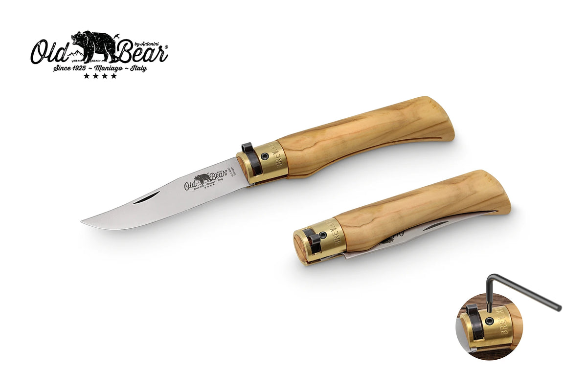 Old Bear Classical Olive folding knife, large