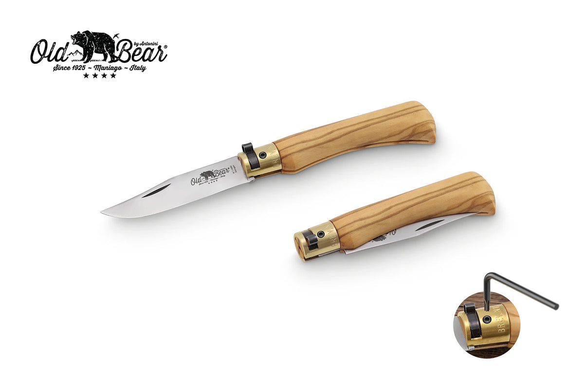 Old Bear Classical Olive folding knife, medium