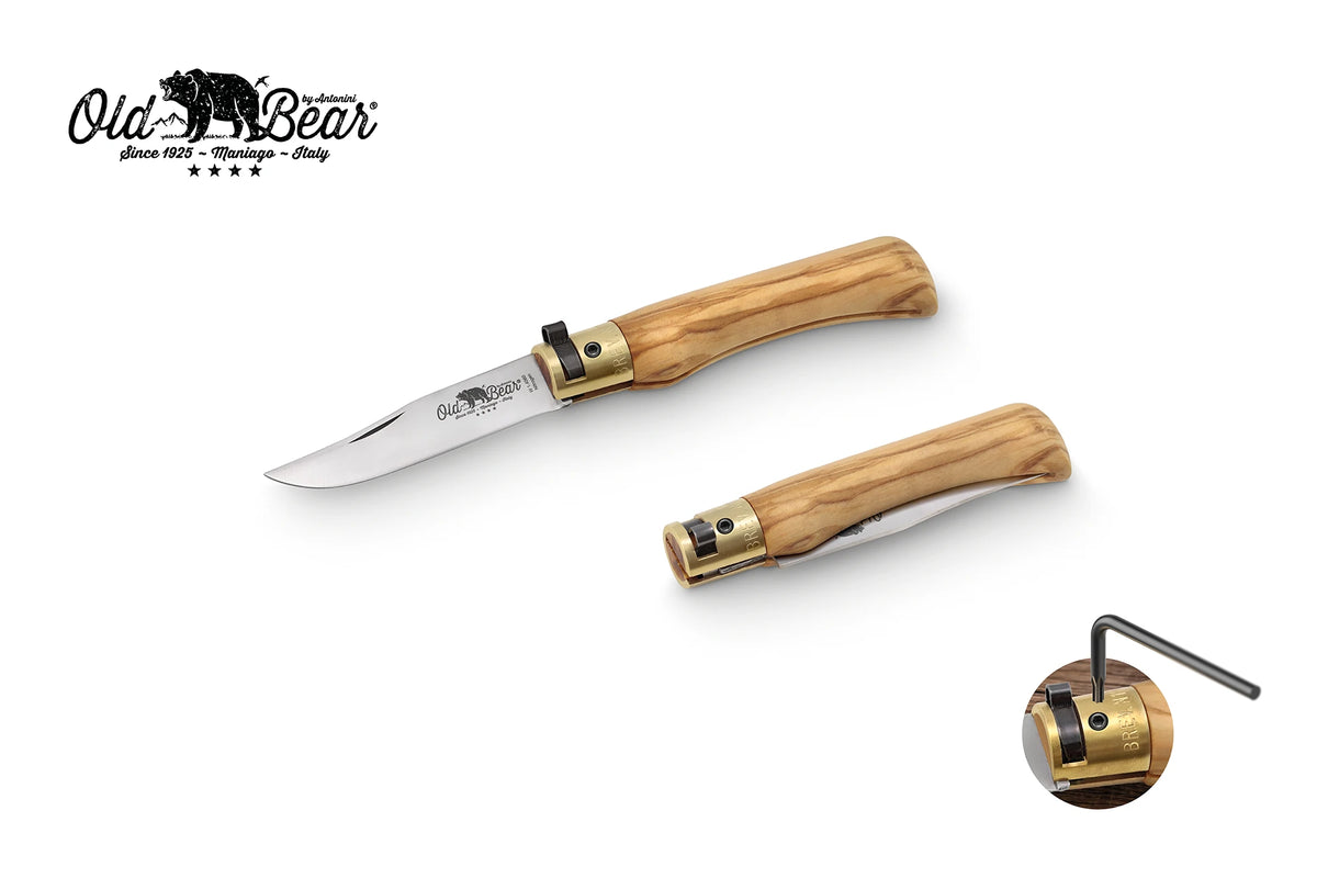 Old Bear Classical Olive folding knife, small