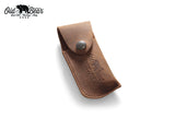 Old Bear brown leather sheath for extra small, small and medium knives