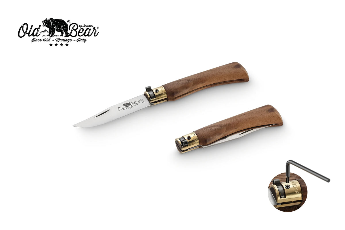 Old Bear Classical Walnut folding knife, small