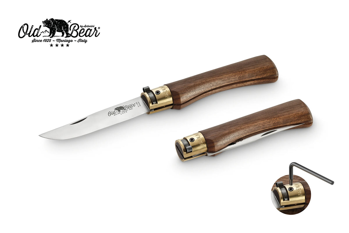 Old Bear Classical Walnut folding knife, extra large
