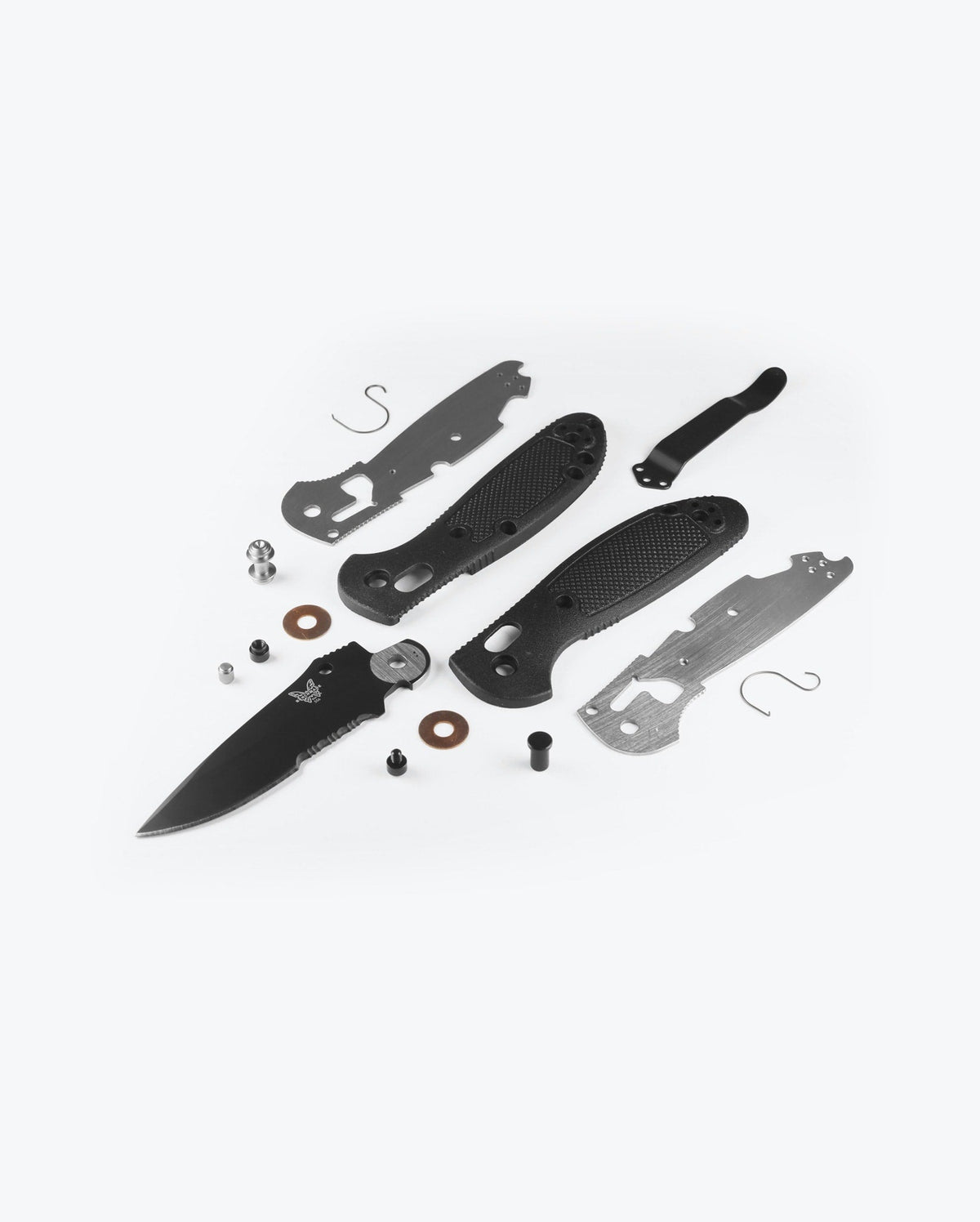 Mini Griptilian® Black Grivory® Exploded Parts View | Benchmade Knife Co.