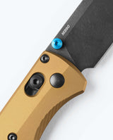 Bugout® Burnt Brass Aluminum - AXIS Lock Detail | Benchmade Knife Co.