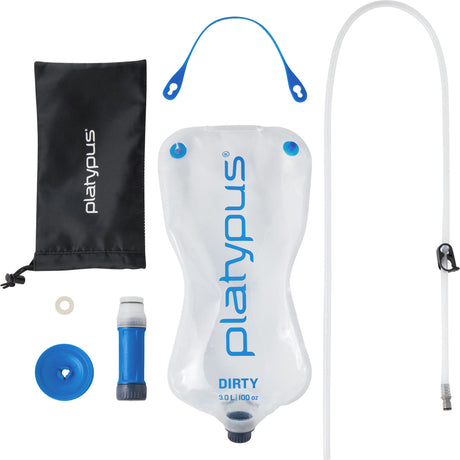 Platypus QuickDraw 3L Gravity Filter System contents
