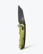 Full Immunity™ Woodland Green Aluminum Wharncliffe EDC Knife - Vertical Blade View | Benchmade Knife Co.