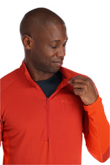 Rab Men's Conduit Pull-On in Red Clay (styling reference) - Collar Detail