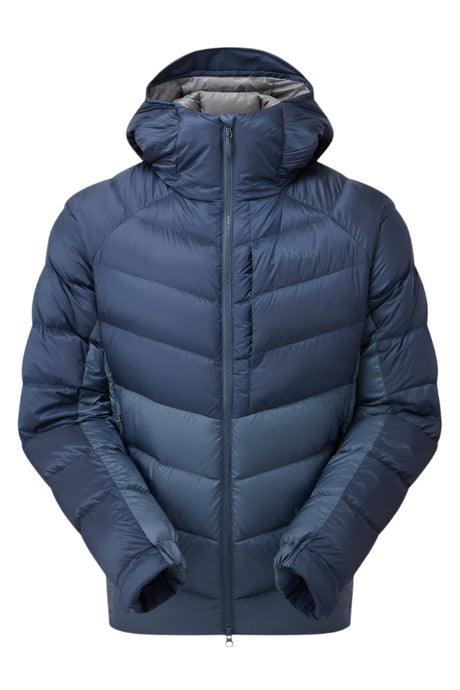Rab Men's Glaceon Pro Down Jacket in Tempest Blue - Flat