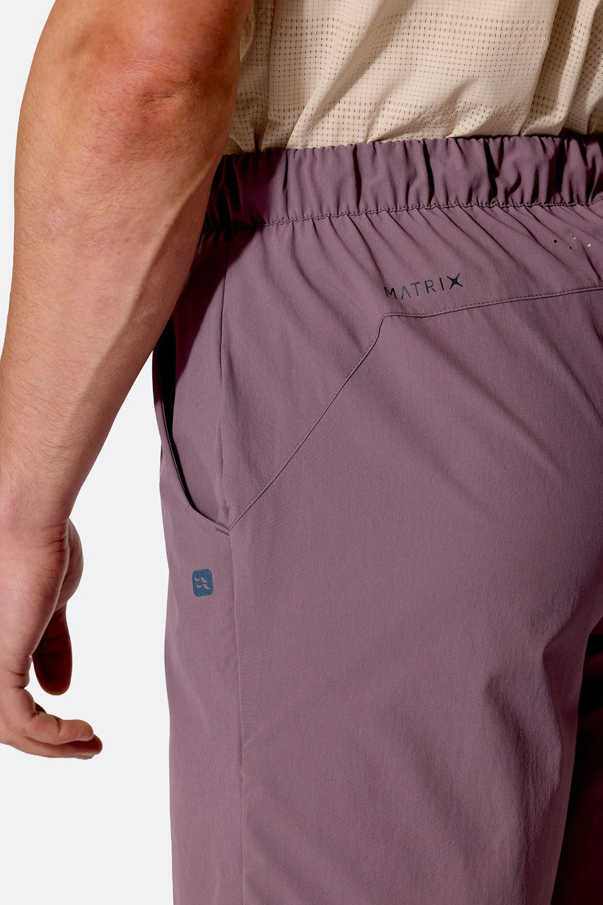 Rab Men's Momentum Shorts in Dark Iris (Reference) - worn, side