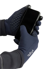 Rab Power Stretch Contact Grip Glove in Deep Ink (Reference) - Touchscreen Detail
