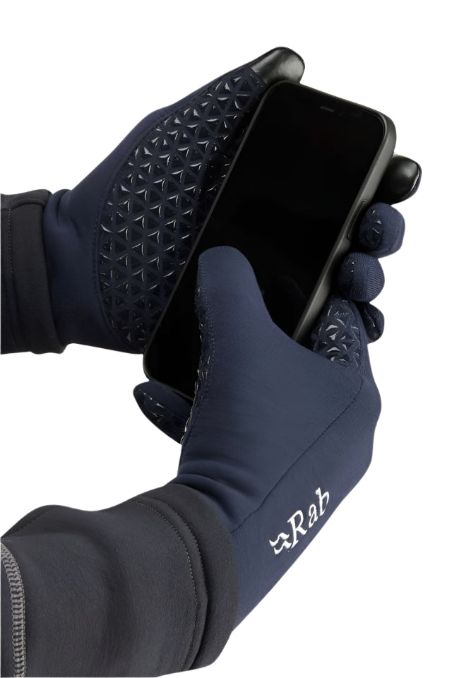 Rab Power Stretch Contact Grip Glove in Deep Ink (Reference) - Touchscreen Detail