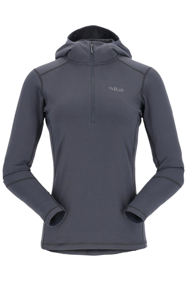 Rab Women's Conduit Hoody in Beluga - Flat