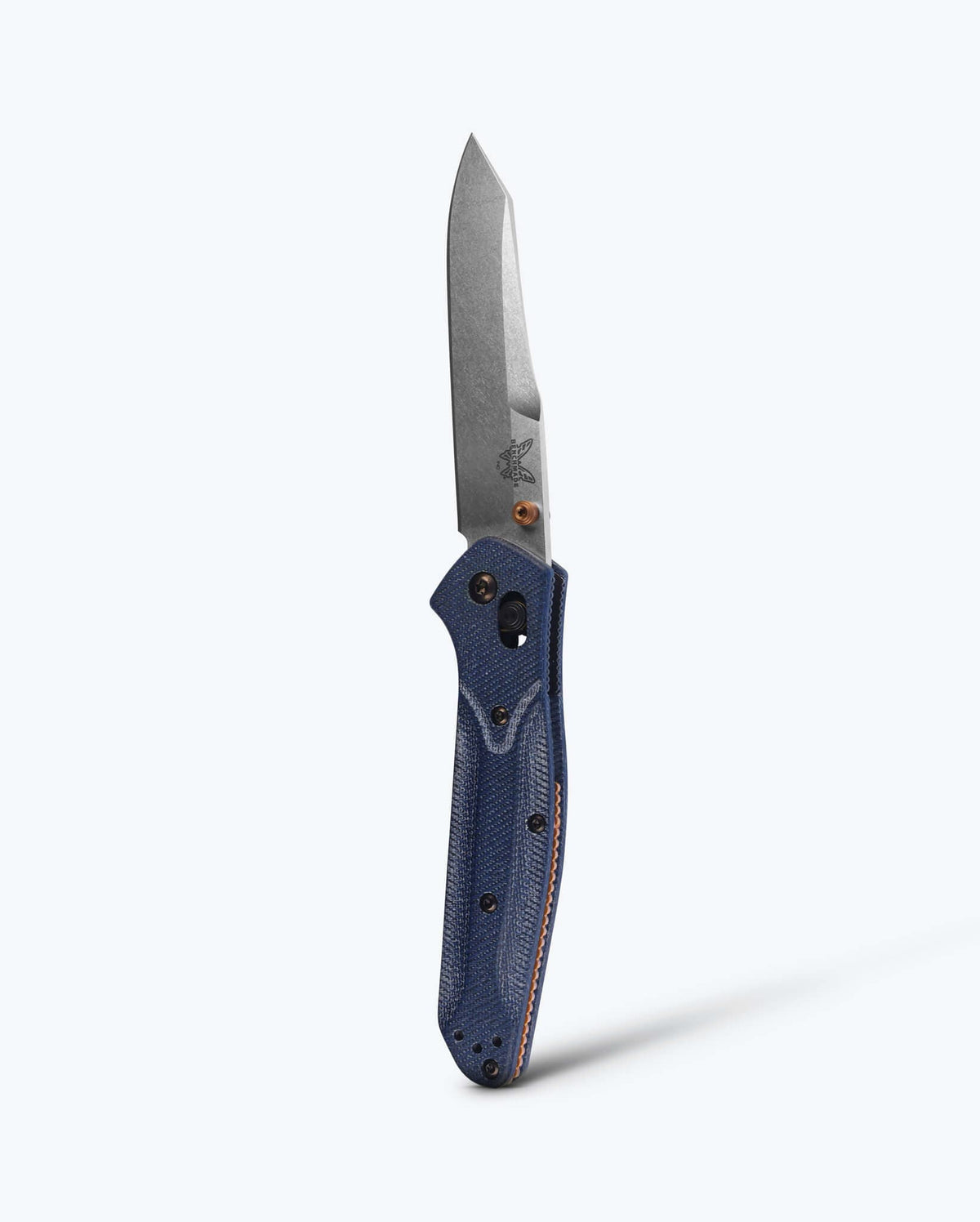 Benchmade 940 Osborne Denim Micarta EDC Knife - Vertical Open View | Benchmade Knife Co.