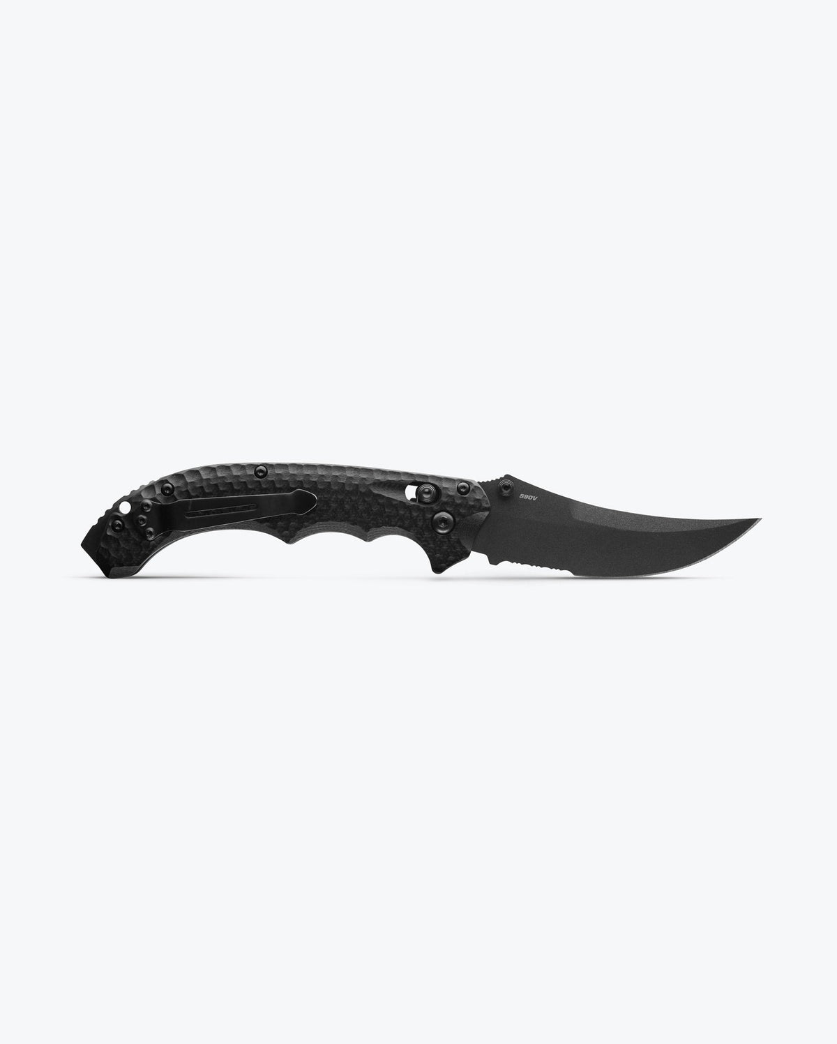 Benchmade Mini Bedlam Black Scimitar - Open Tactical Knife Back View | Benchmade Knife Co.