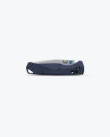 Bugout® Crater Blue Drop-point Closed - Front Profile | Benchmade Knife Co.