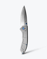 Benchmade Narrows Gray Titanium Drop-Point Knife - Vertical Open View | Benchmade Knife Co.