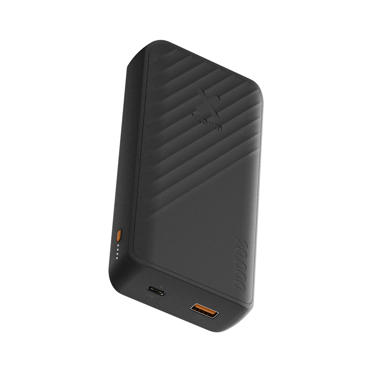 Xtorm Go2 power bank LED indicator lights showing battery level status