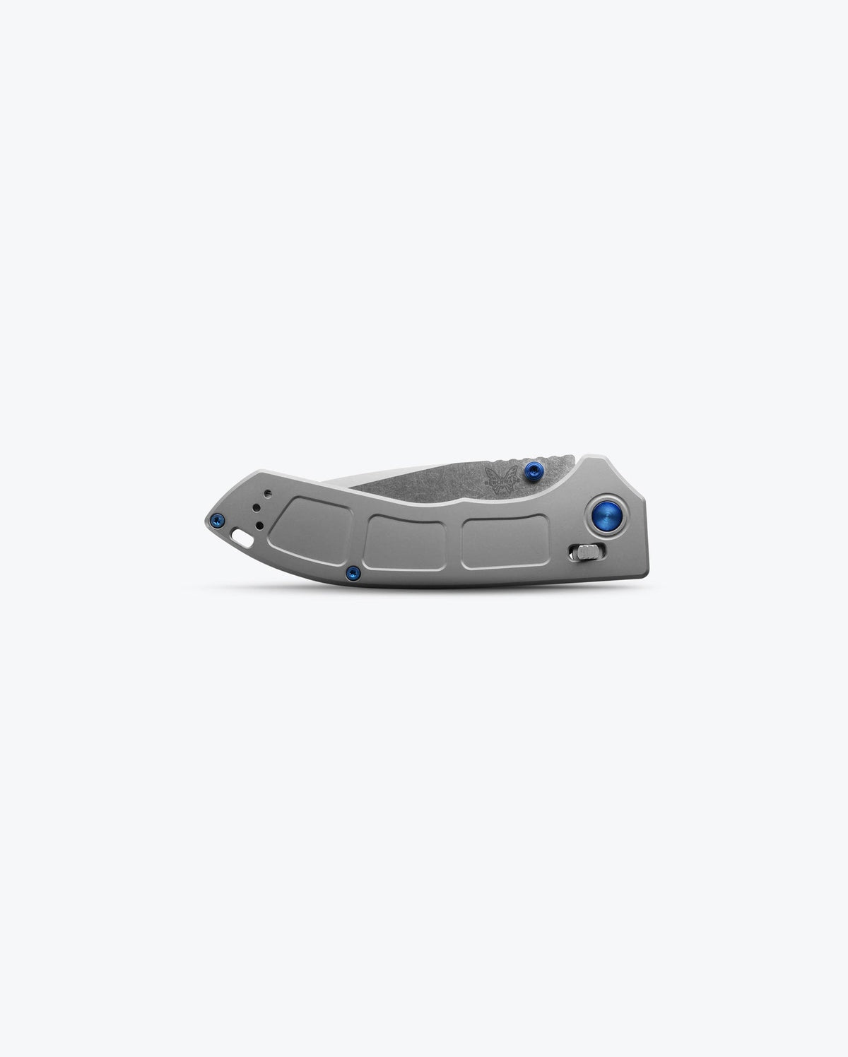 Benchmade Narrows Gray Titanium Folding Knife - Closed Front View | Benchmade Knife Co.
