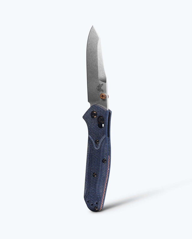 Mini Osborne Denim Micarta - Standing Vertical Position | Benchmade Knife Co.