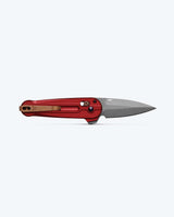 Lowden™ Phoenix Red Aluminum - Back Profile Opened M390 Blade | Benchmade Knife Co.