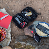 MSR Alpine Deluxe Kitchen Set Outdoor Action- product in use