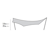 MSR Rendezvous Sun Shield 120 Shelter Outdoor Action- product dimension
