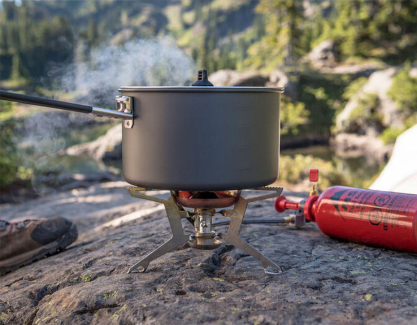 MSR Whisperlite International Stove Outdoor Action- product in use