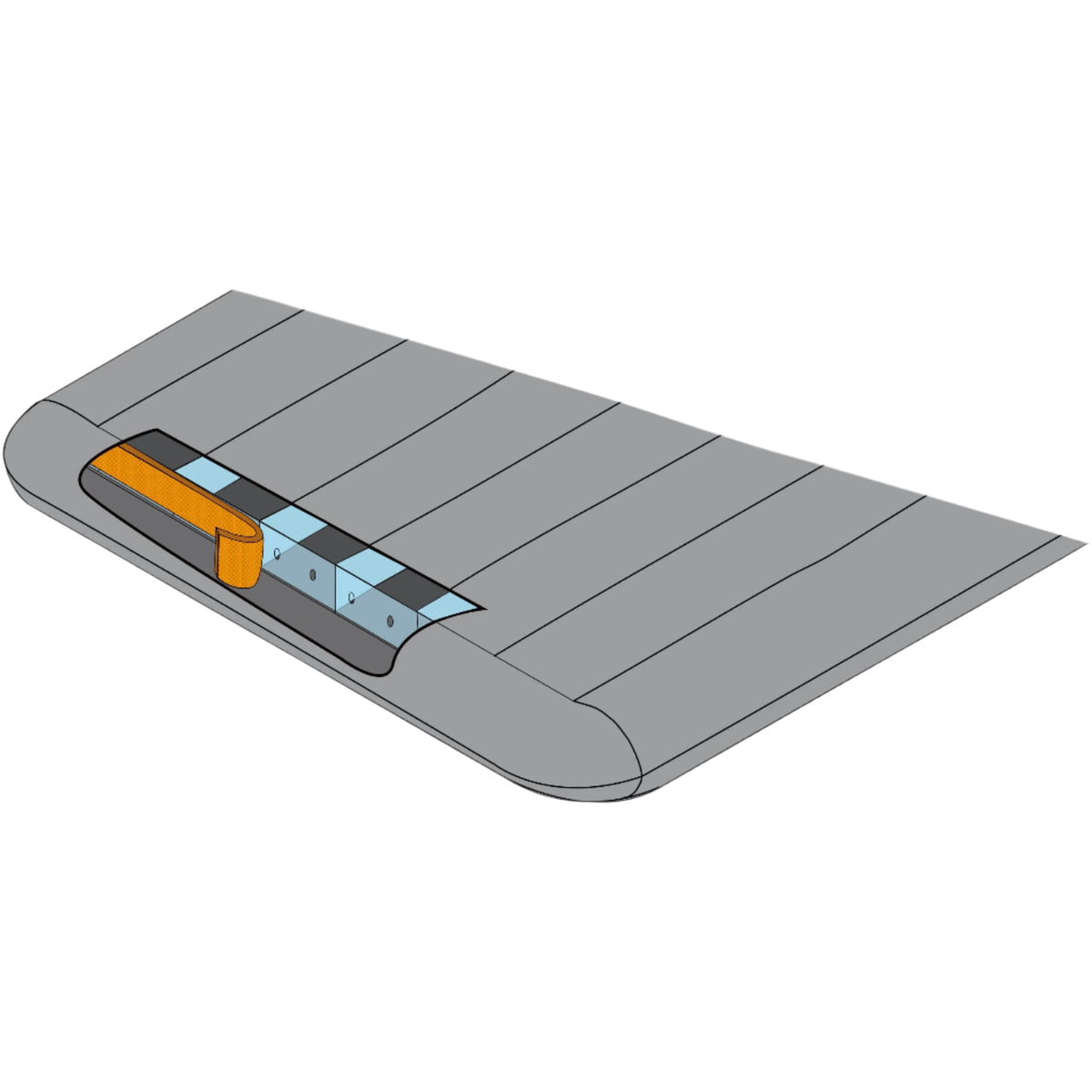 Mountain Equipment Aerostat Synthetic 7.0 Sleeping Mat - End Baffle Diagram