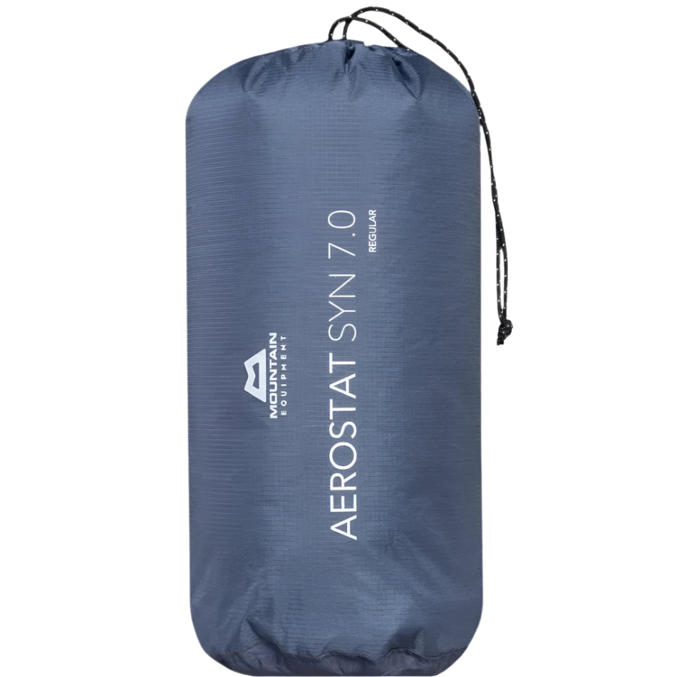 Mountain Equipment Aerostat Synthetic 7.0 Sleeping Mat in Ombre Blue - Storage Pouch