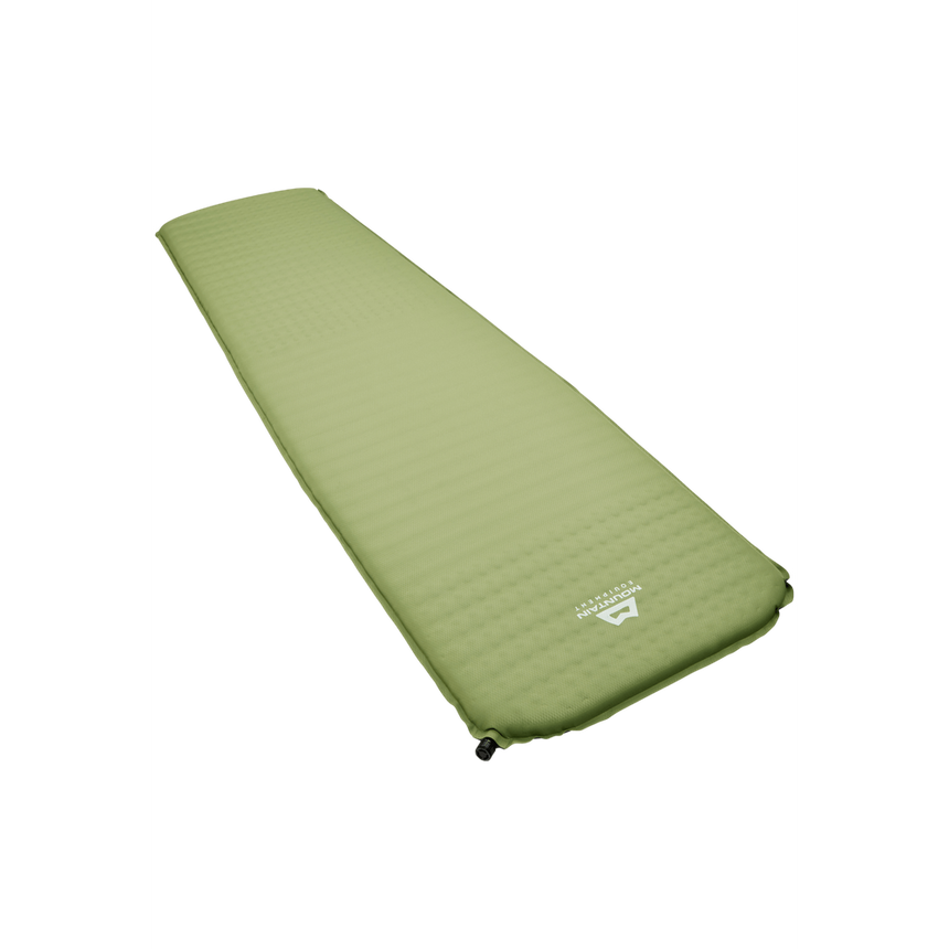 Mountain Equipment Helium 3.8 Warmzone Sleeping Mat in Moss - Slanted Angle