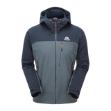 Mountain Equipment Mission Softshell Jacket in Ombre Blue/Cosmos - Front Flat