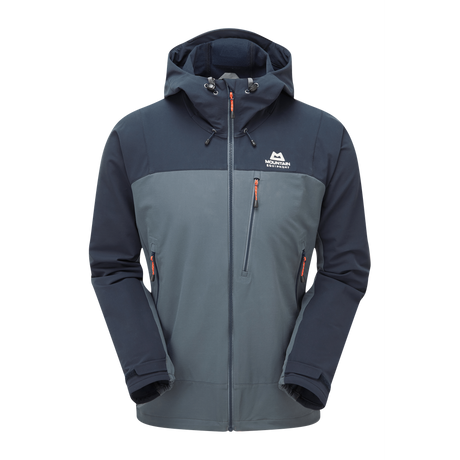 Mountain Equipment Mission Softshell Jacket in Ombre Blue/Cosmos - Front Flat