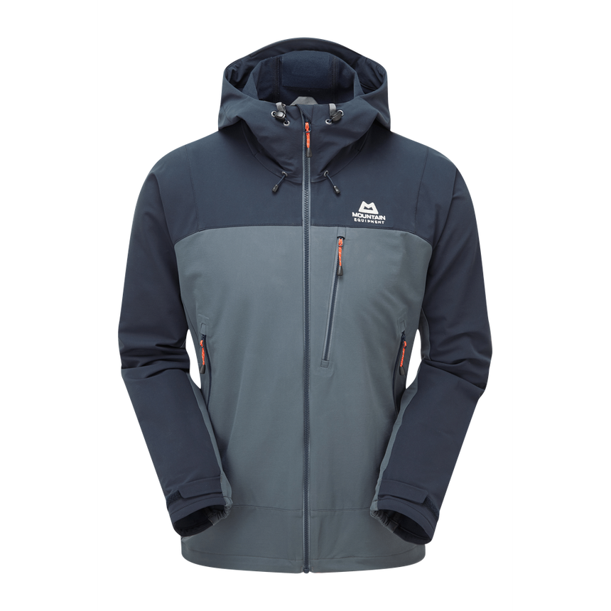 Mountain Equipment Mission Softshell Jacket in Ombre Blue/Cosmos - Front Flat