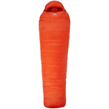 Mountain Equipment Xeros Sleeping Bag in Cardinal Orange - Upright