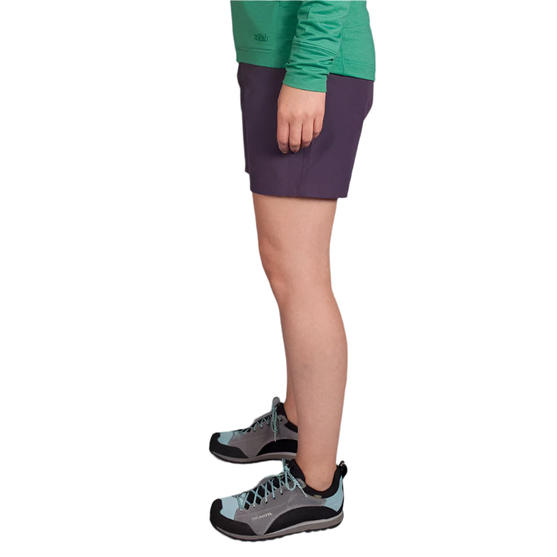 Rab Women's Helix Shorts in Graphene - worn, side
