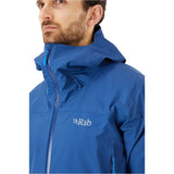 Rab Men's Arc Eco Waterproof Jacket in Nightfall Blue (Reference) - Chin Guard Detail